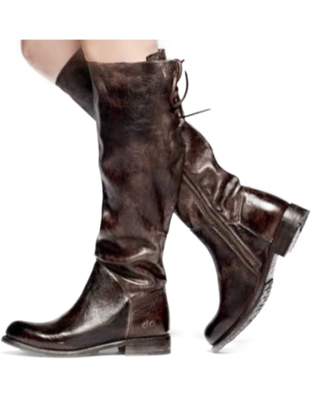 BED STU Manchester Teak Distressed Leather Riding Boots BEDSTU Size 8